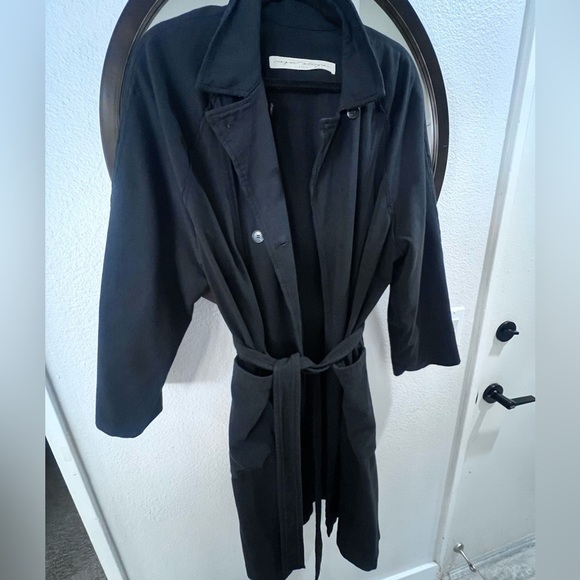 Raquel Allegra Trench Black Blazer Coat EUC Size Large designer - Picture 8 of 8